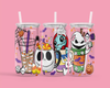 Skeleton Cup Halloween 16oz UVDTF Wrap