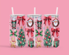 Santa Christmas Tree 16oz UVDTF Wrap