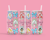 Multi Coloured Princesses Frame 16oz UVDTF Wrap